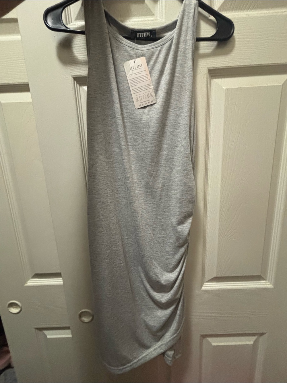 BTFBM Light Gray Sleeveless Mini Dress